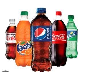 Soft drinks bottles